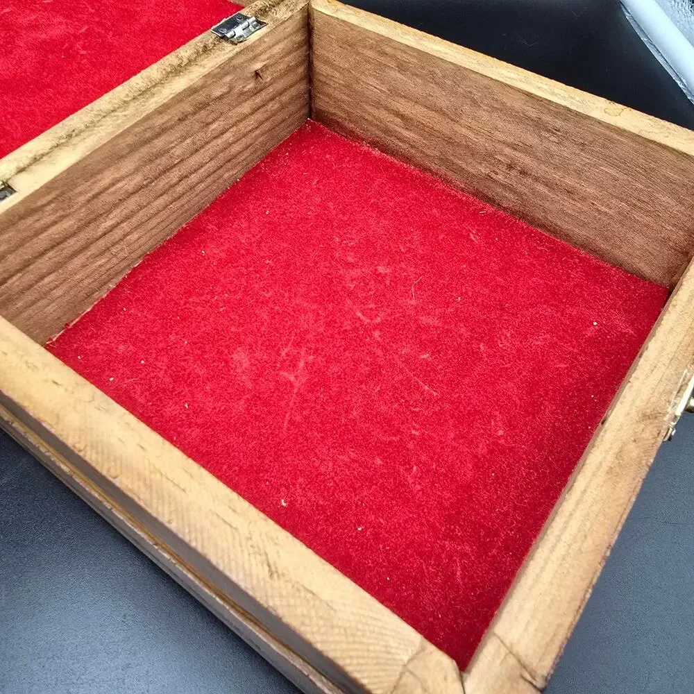 Vintage Floral Tile Wood Box Jewelry Box Trinket Box 1970s